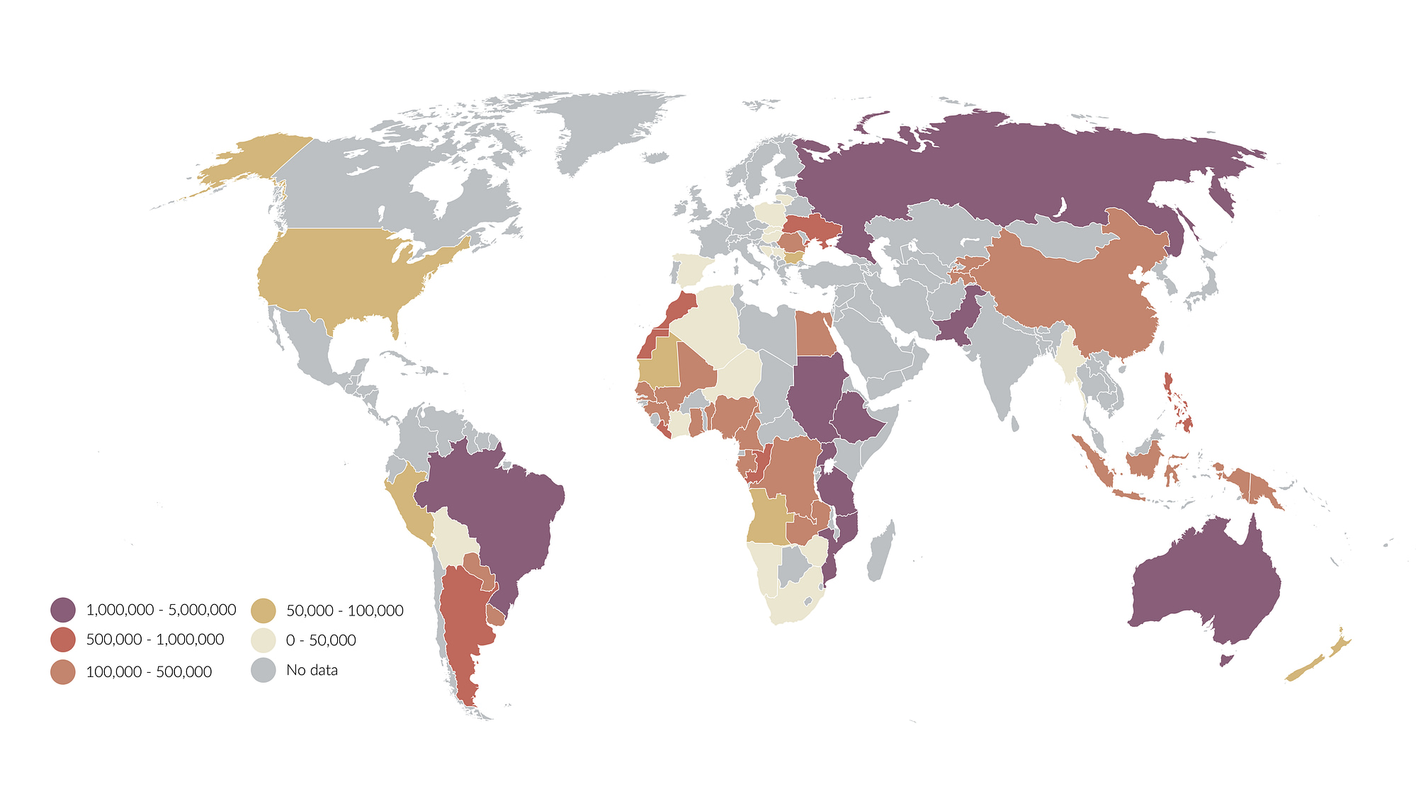 Chart: The Countries Most Affected by Land Grabs