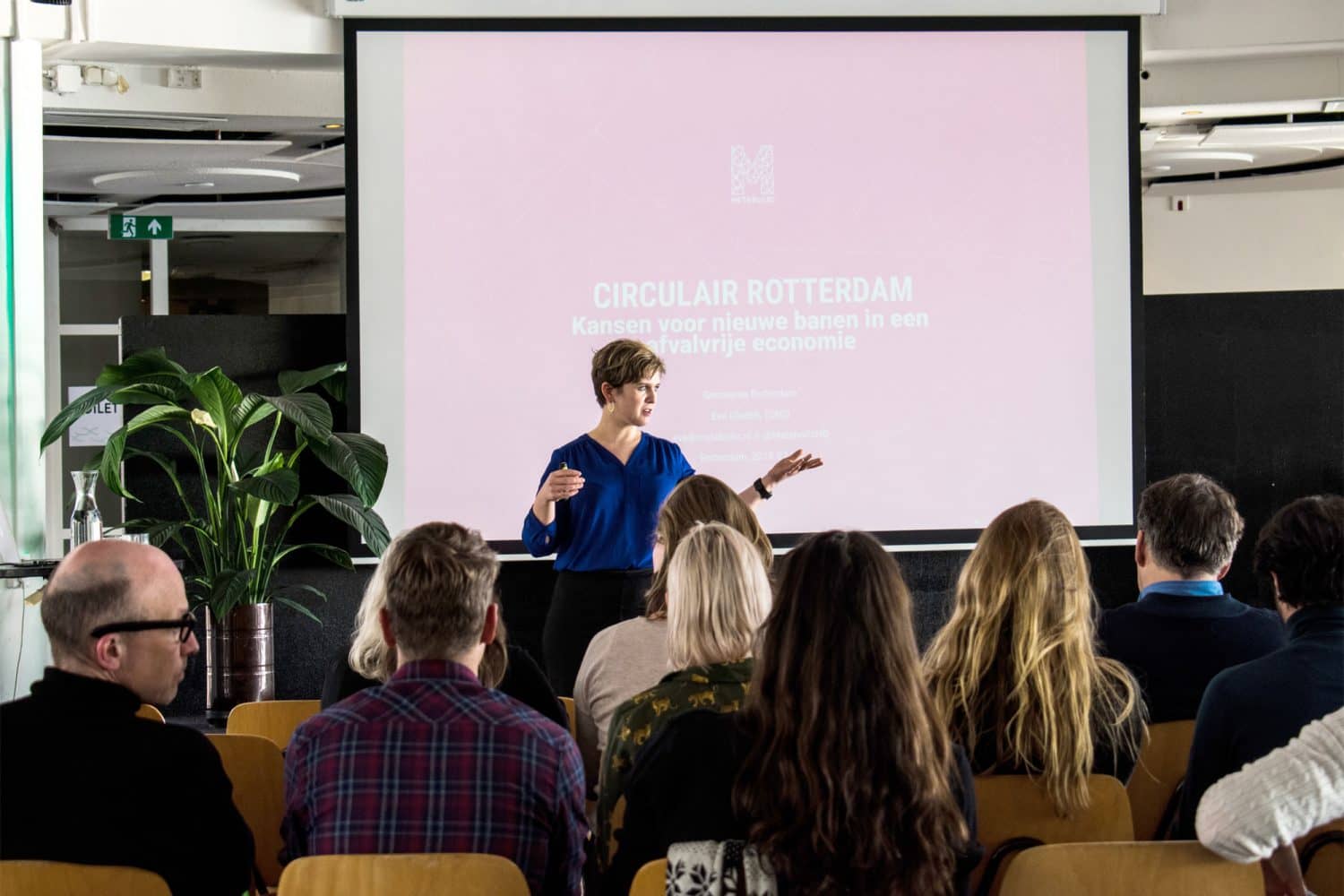 Metabolic CEO Eva Gladek presenting the Circular Rotterdam proposal.