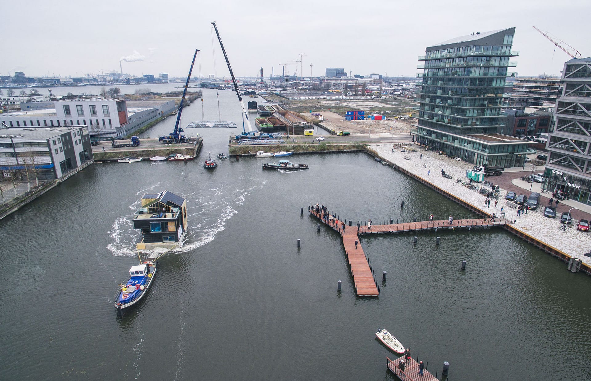 Residents have started moving in to what will be Europe’s most sustainable floating community: Schoonschip