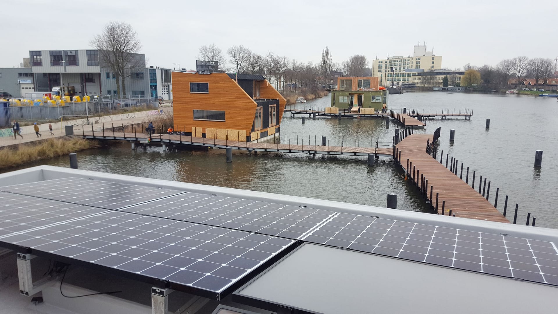 One of the microgrids anaylzed was for the floating community of Schoonschip in Amsterdam.