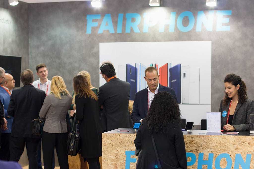 Fairphone headquarters (pictured) during a conference to convince the broader industry to reduce e-waste and other impacts of mobile phones.